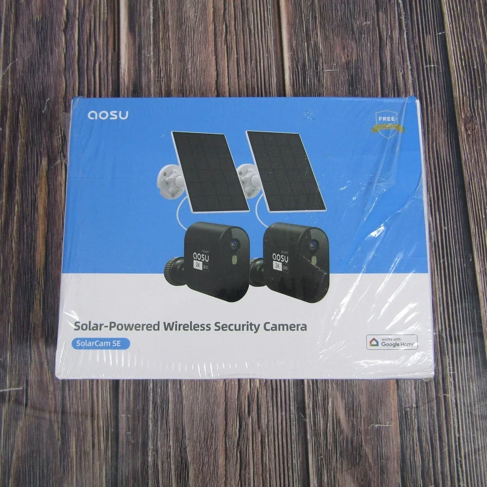 OPEN BOX! AOSU 2-Pack SolarCam SE System Add-on‎ Cameras, Requires Homebase